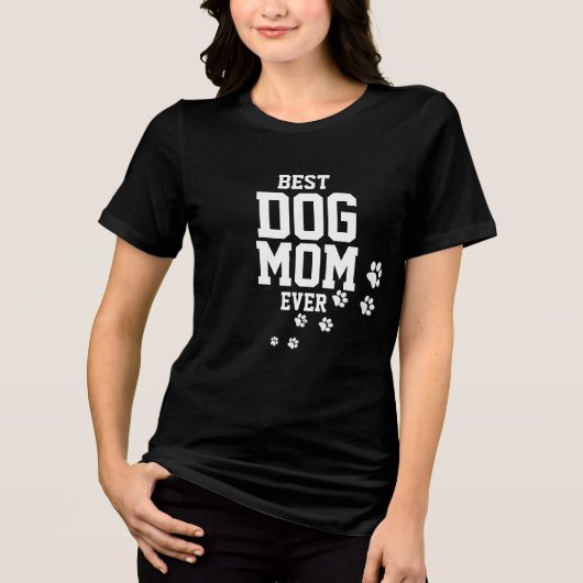 T-shirt En Tri-matière Chemise Ever Meilleur Chien Maman - Idée Cadeau T- (Recto)