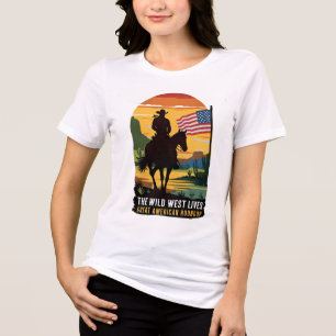 T-shirt En Tri-matière chemise femme américaine, chemise femme américaine