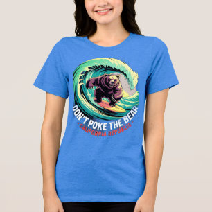 T-shirt En Tri-matière Chemise graphique de l'ours en Californie pour fem