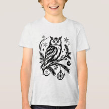 Chemise graphique festive de Noël avec un hibou