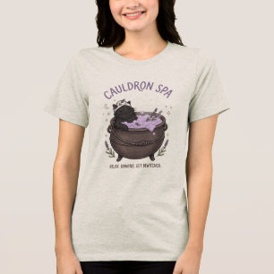 T-shirt En Tri-matière Chemise Halloween Chat Noir Chaudron Spa