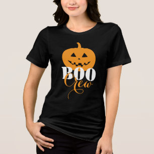 T-shirt En Tri-matière Chemise Halloween Tri-Blend Spooky Fun BOO CREW
