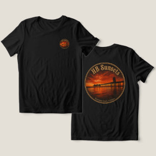 T-shirt En Tri-matière Chemise Huntington Beach Pier Sunset - John Minar