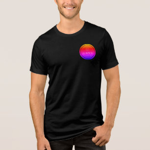 T-shirt En Tri-matière Chemise noire avec logo de poche couleur