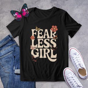 T-shirt En Tri-matière Chemise papillon rétro pour fille sans peur