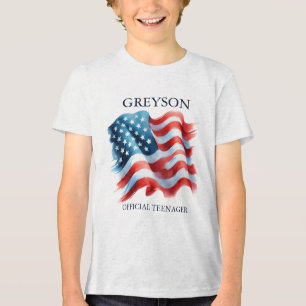 T-shirt En Tri-matière Chemise personnalisée 4 juillet 13e anniversaire