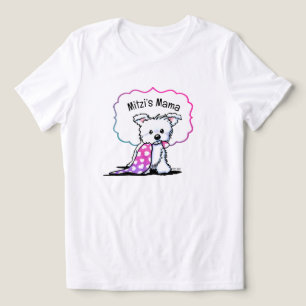 T-shirt En Tri-matière Chemise personnalisée avec un mignon chiot blanc