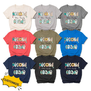 T-shirt En Tri-matière Chemise personnalisée pour professeur de deuxième