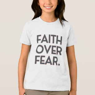 T-shirt En Tri-matière Chemise pour enfants Faith Over Fear – Sensibilisa