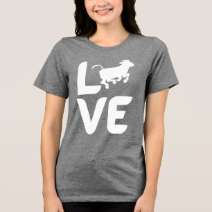 T-shirt En Tri-matière Chemise pour femme « J'aime les vaches » – Cadeau