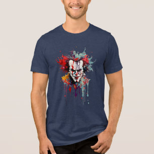 T-shirt En Tri-matière Chemise Psycho Clown Splash Art – Audacieux