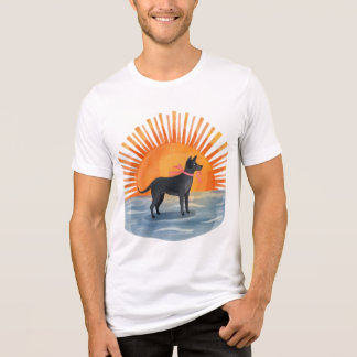 T-shirt En Tri-matière Chemise Rétro de Race de Chien Vintage | Distress
