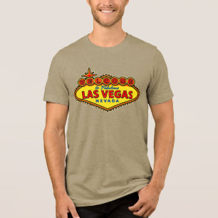 T-shirt En Tri-matière Chemise Rétro Panneau Bienvenue à Las Vegas Nevada