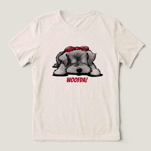 T-shirt En Tri-matière Chemise Schnauzer Woofda Tri-Blend (Design Recto)