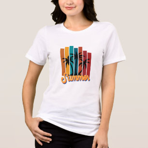 T-shirt En Tri-matière Chemise t.shirt Vibe Rétro d'Été