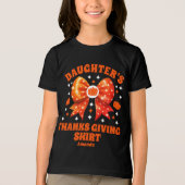 T-shirt En Tri-matière Chemise Thanksgiving de la fille personnalisée (Recto)