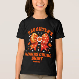 T-shirt En Tri-matière Chemise Thanksgiving de la fille personnalisée