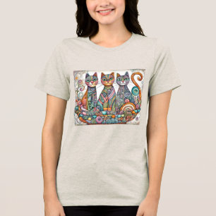 T-shirt En Tri-matière Chemise Tri-Blend apaisante pour chats