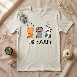 T-shirt En Tri-matière Chemise Tri-Blend Patte de Chat Mignonne Personnal