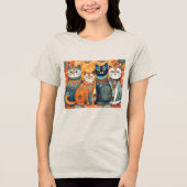 T-shirt En Tri-matière Chemise Tri-Blend pour chats apaisants (Recto)
