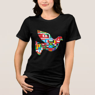 T-shirt En Tri-matière Chemise Tri-Blend pour la paix dans le monde