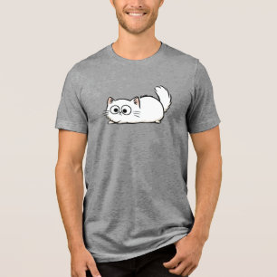 T-shirt En Tri-matière Chemise Tri-Blend Quirky Fluffy Cat