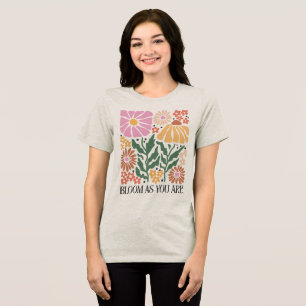 T-shirt En Tri-matière Chemise tricotée tri-blend à citations florales bo