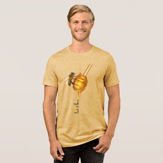 T-shirt En Tri-matière Chemise Unisex Tri-Blend 'Let It Bee' (Recto plein)