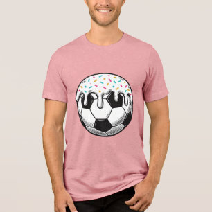 T-shirt En Tri-matière Chemise Vintage Balle de Football avec Glaçage qui