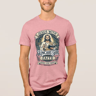 T-shirt En Tri-matière Chemisier Vintage Soins de peau Esthéticienne Jésu