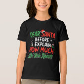 T-shirt En Tri-matière Cher Père Noël Je Peux Expliquer Funny Christmas K (Recto)