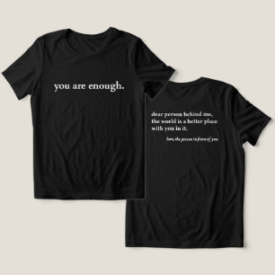 T-shirt En Tri-matière Chère Personne Derrière Moi Aime Hommes Femmes