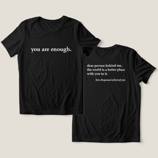 T-shirt En Tri-matière Chère personne derrière moi Aimer Hommes Femmes (Design Recto & Verso)