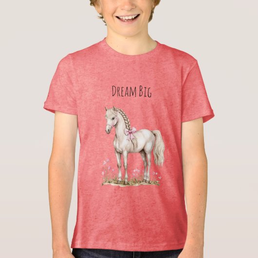 T-shirt En Tri-matière Cheval Blanc & Fleurs (Recto)