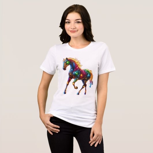 T-shirt En Tri-matière Cheval gracieux (Recto plein)