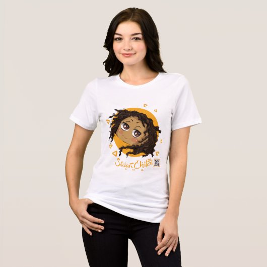 T-shirt En Tri-matière chibi africaine mignonne (Recto plein)