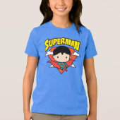T-shirt En Tri-matière Chibi Superman Polka Dot Shield et nom (Recto)