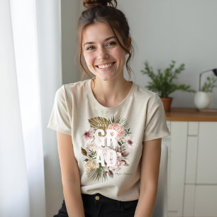 T-shirt En Tri-matière Chic Floral Peonies Rose Blossoms Graduation