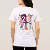 T-shirt En Tri-matière Chic Floral Peonies Rose Blossoms Graduation (Verso)