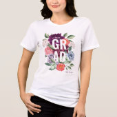 T-shirt En Tri-matière Chic Floral Peonies Rose Blossoms Graduation (Recto)