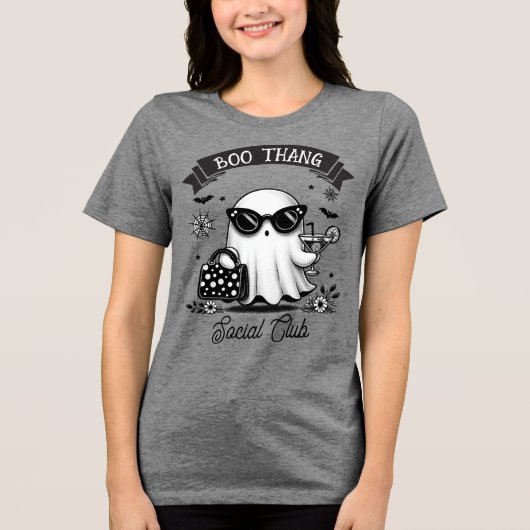 T-shirt En Tri-matière Chic Halloween Ghost Boo Thang Social Club (Recto)