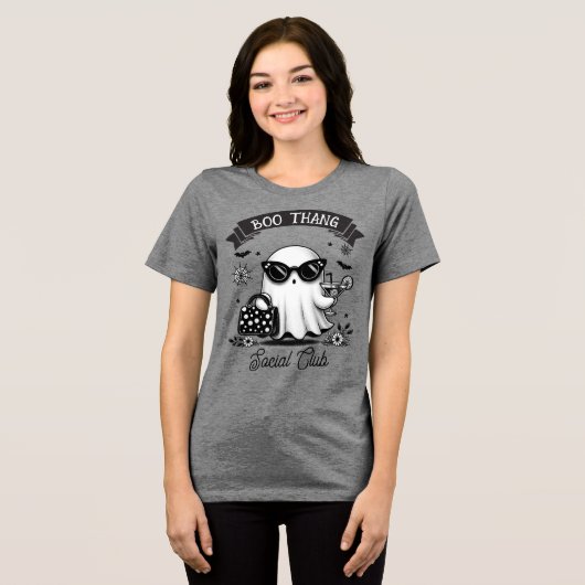 T-shirt En Tri-matière Chic Halloween Ghost Boo Thang Social Club (Recto plein)