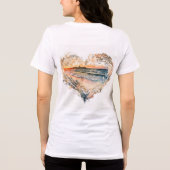 T-shirt En Tri-matière "Chic & Sweet : T-shirt Heart Design pour filles A (Verso)