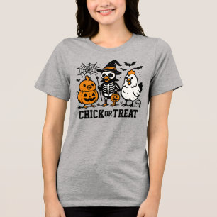 T-shirt En Tri-matière Chick ou Treat fun HalloweenT-Shirt