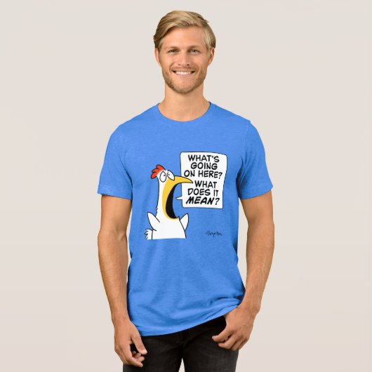 T-shirt En Tri-matière Chicken existentiel par Sandra Boynton (Recto plein)