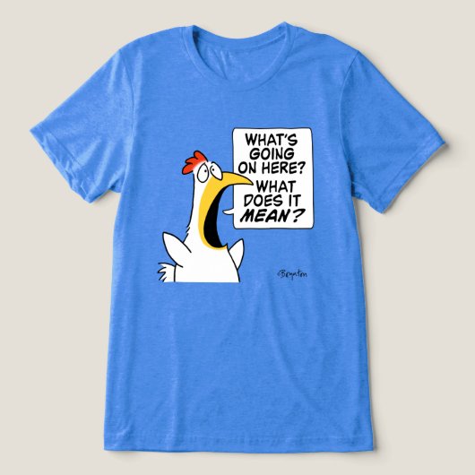 T-shirt En Tri-matière Chicken existentiel par Sandra Boynton (Design Recto)