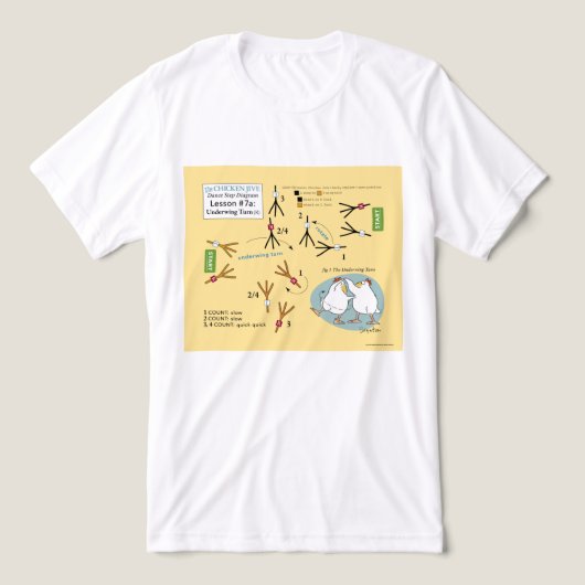 T-shirt En Tri-matière CHICKEN JIVE DANCE STEP DIAGRAM par Sandra Boynton (Design Recto)