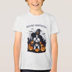 T-shirt En Tri-matière Chien mignon en casquette sorcier