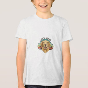 T-shirt En Tri-matière Chien Retriever doré drôle avec un sourire
