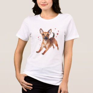 T-shirt En Tri-matière Chihuahua Mix Aquarelle Joyeux Chien De Compagnie